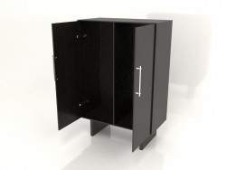 Wardrobe W 02 (800x400x1200 open, wood black)