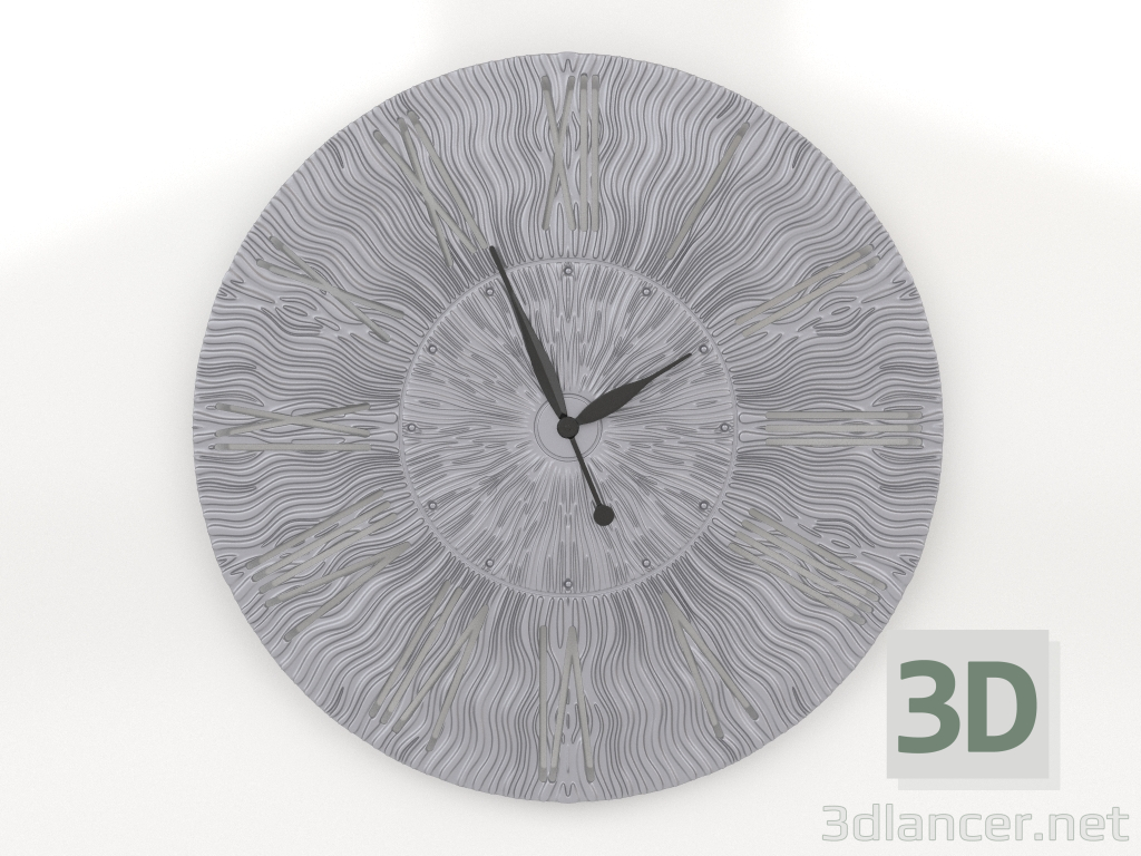 3d model Reloj de pared TWINKLE (plata) - vista previa