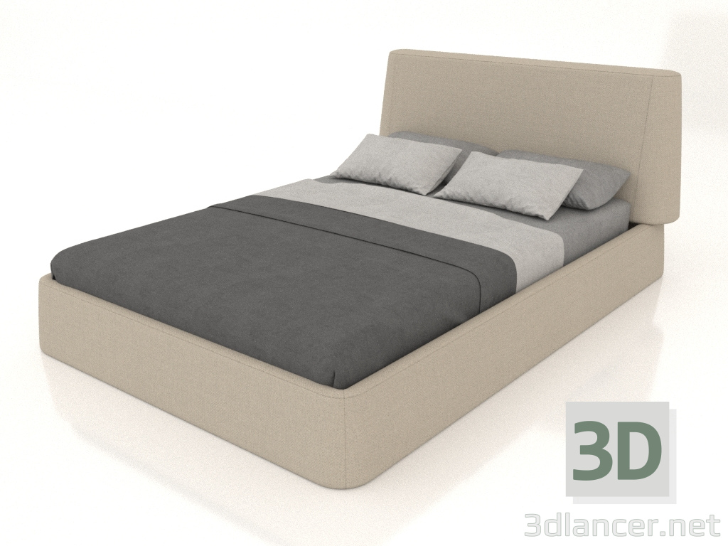 Modelo 3d Cama de casal Picea 1400 (bege) - preview