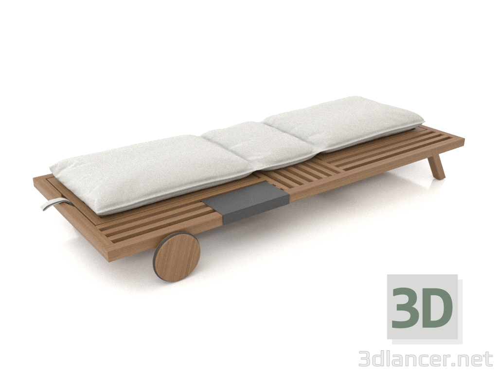 modello 3D Chaise longue (schienale abbassato) - anteprima