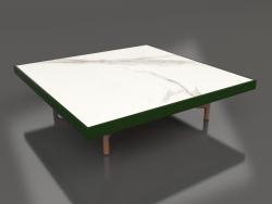 Mesa de centro cuadrada (Verde botella, DEKTON Aura)