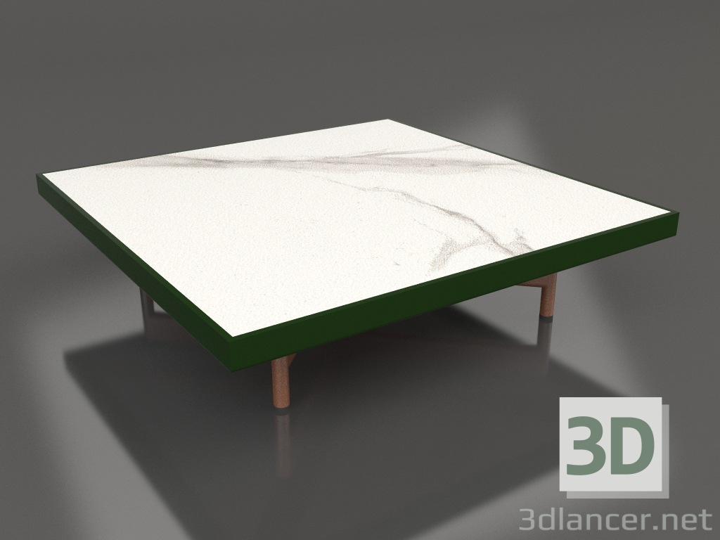 3d model Mesa de centro cuadrada (Verde botella, DEKTON Aura) - vista previa