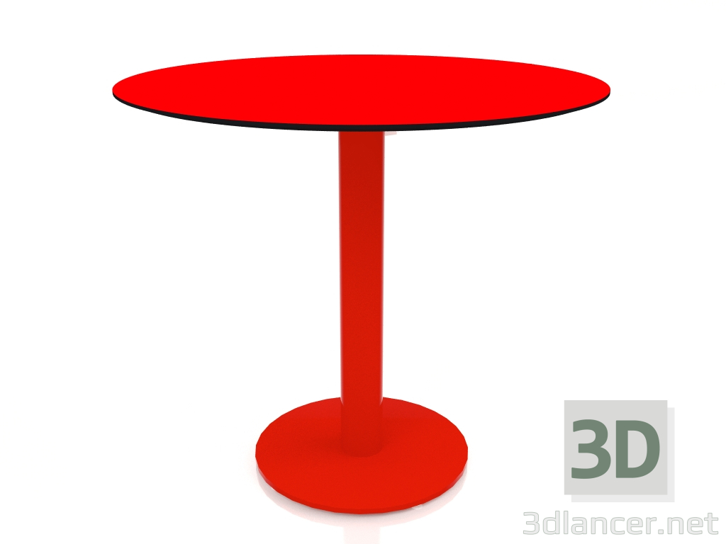 Modelo 3d Mesa de jantar com perna de coluna Ø80 (Vermelho) - preview