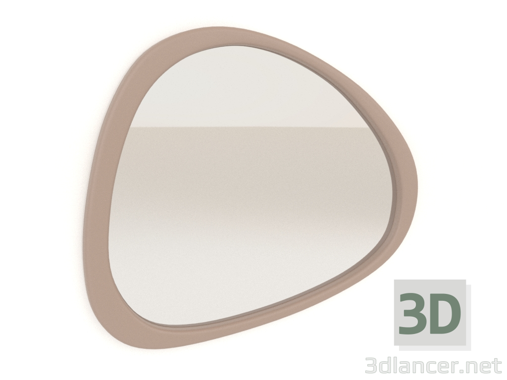 modello 3D Specchio da parete piccolo ASYM (beige) - anteprima