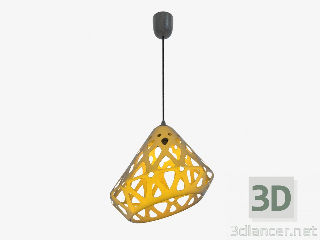 3d model Lámpara colgante (amarillo 2.1 cable negro oscuro) - vista previa