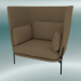 modèle 3D Fauteuil Cloud (LN5, 90x111 H 120cm, pieds noirs chauds, Hot Madison 495) - preview