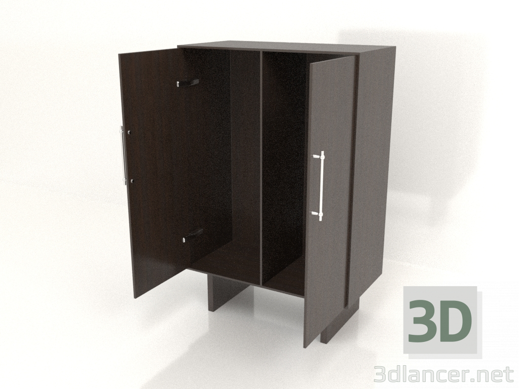 3d модель Шафа W 02 (800x400x1200 open, wood brown) – превью