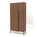 3D Modell Garderobe mit langen Griffen B 01 (800x300x1600, Holzbraun hell) - Vorschau