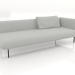 3d model End sofa module 225 right (option 2) - preview