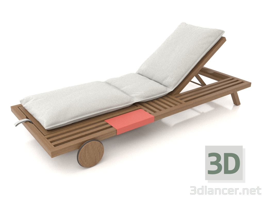 Modelo 3d Chaise longue (levantada para trás) - preview