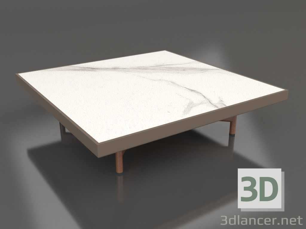 3D Modell Quadratischer Couchtisch (Bronze, DEKTON Aura) - Vorschau