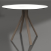 3d model Round dining table on column leg Ø90 (Bronze) - preview