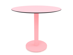 Mesa de jantar com perna de coluna Ø80 (rosa)