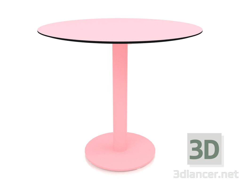 modello 3D Tavolo da pranzo su gamba colonna Ø80 (Rosa) - anteprima