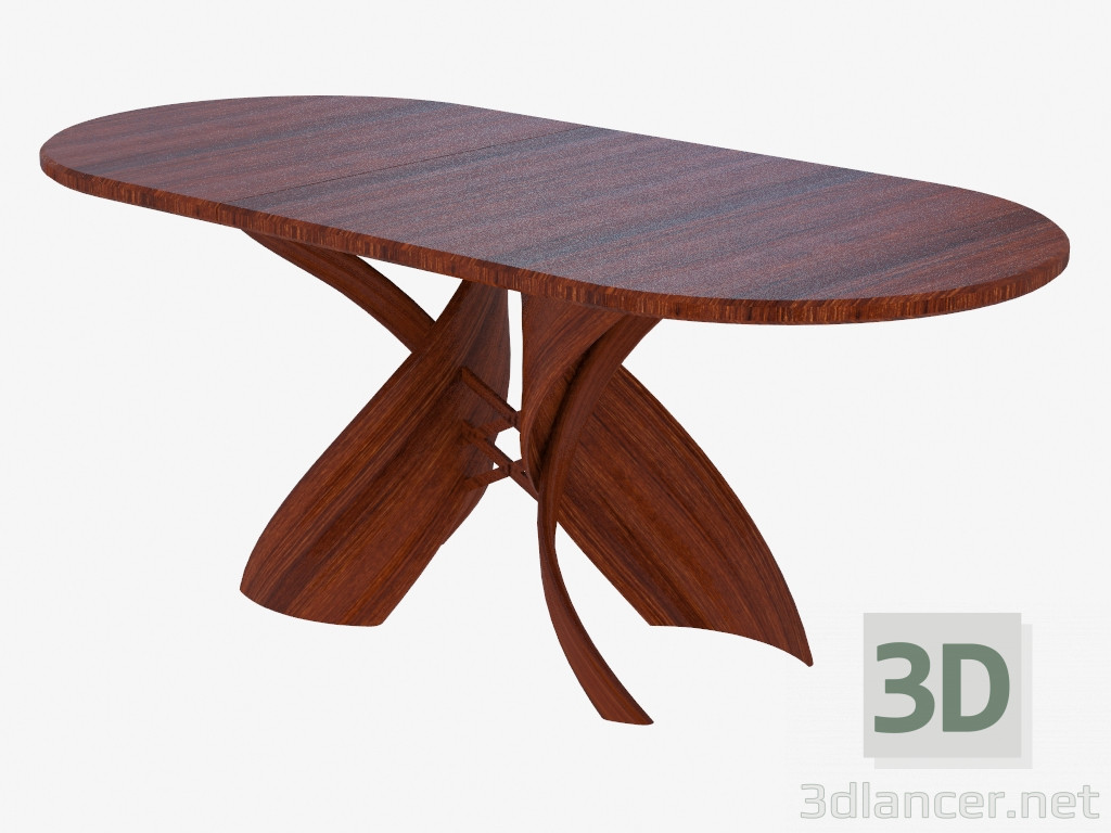 3d model Mesa de comedor deslizante en estilo Art Nouveau - vista previa