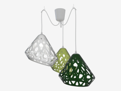 Lampe suspendue tricolore (11 textures dans la gamme)