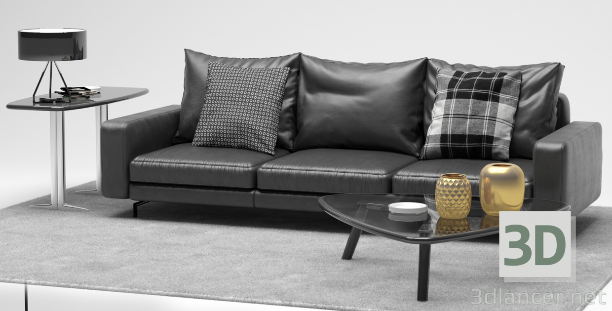 3D Sofa Sherman Minotti modeli satın - render