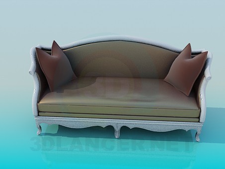 3d model Antique Sofa - preview