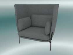 Armchair Cloud (LN5, 90x111 H 120cm, Warm black legs, Hot Madison 724)