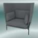 3d model Sillón Cloud (LN5, 90x111 H 120cm, patas negras cálidas, Hot Madison 724) - vista previa