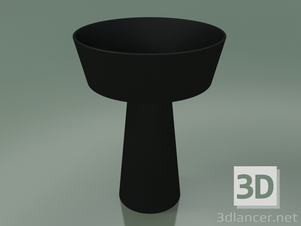 3d model Giravolta Vase - A vase (Matt Black) - preview