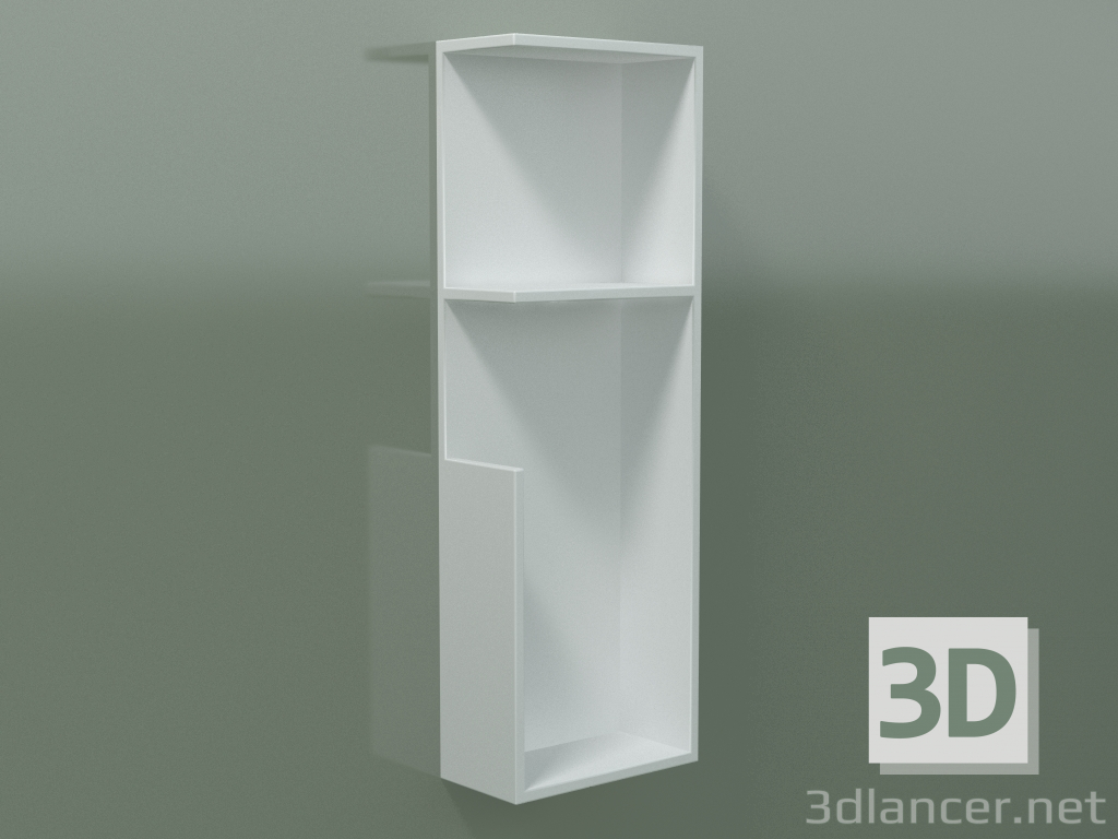 Modelo 3d Prateleira vertical (90U19003, Branco Glaciar C01, L 24, P 12, H 72 cm) - preview