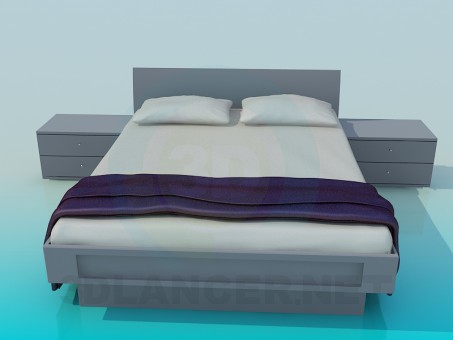 3d model Cama - vista previa