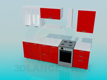 3d model Set de cocina - vista previa