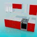 3d model Set de cocina - vista previa