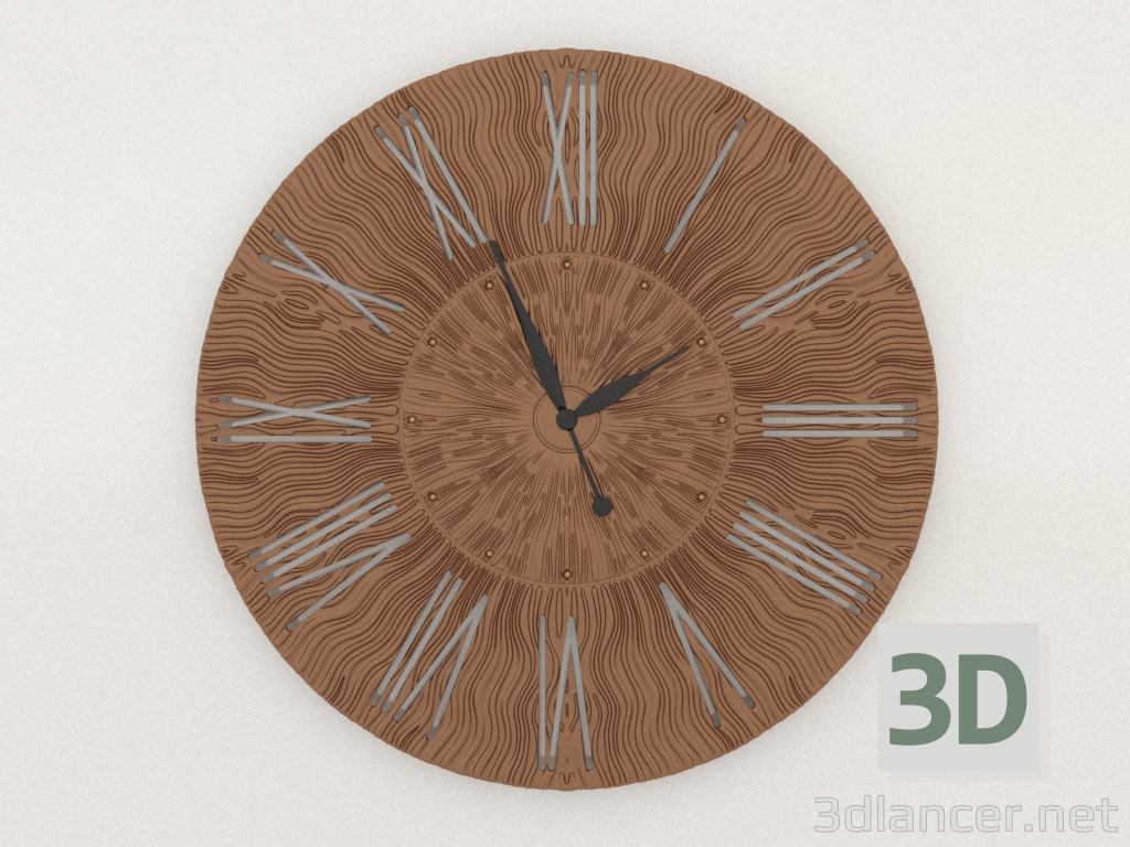 3D Modell Wanduhr TWINKLE (Bronze) - Vorschau