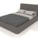 3d model Double bed Picea 1400 (gray) - preview