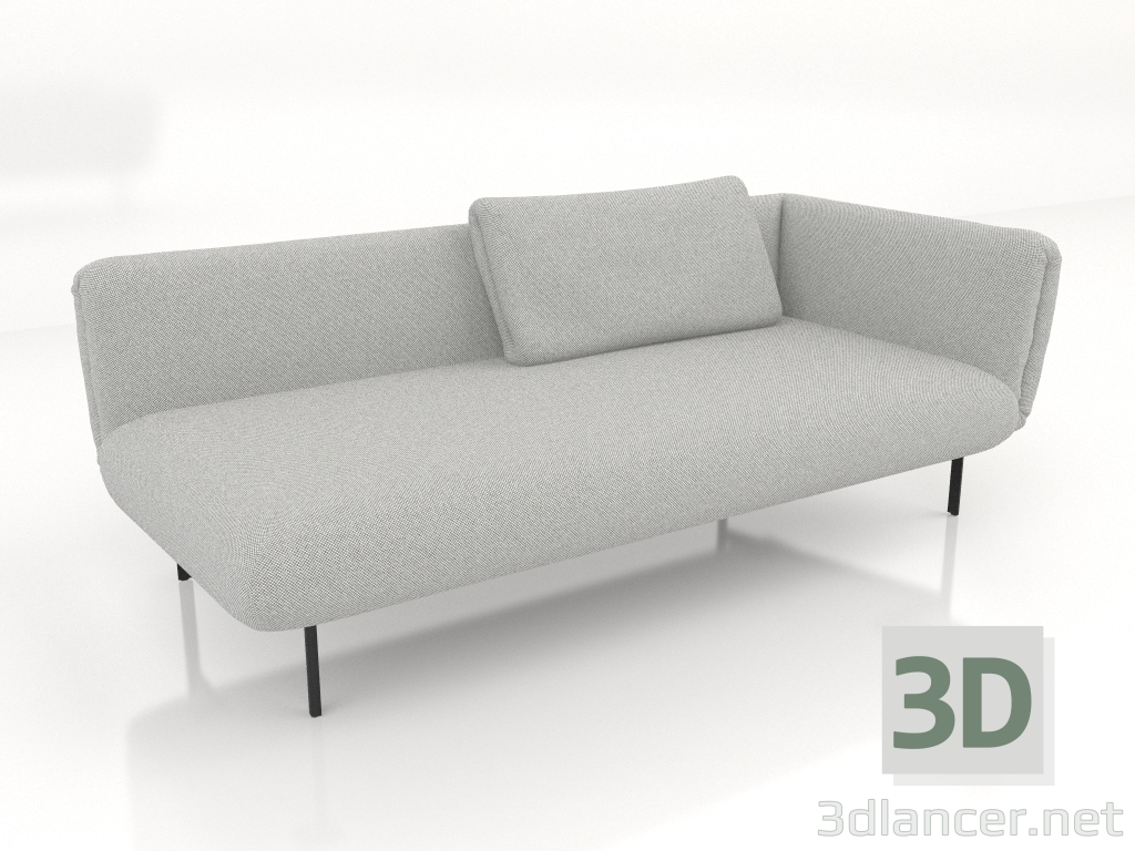 3d model End sofa module 190 right (option 2) - preview