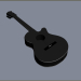 Guitarra 3D modelo Compro - render