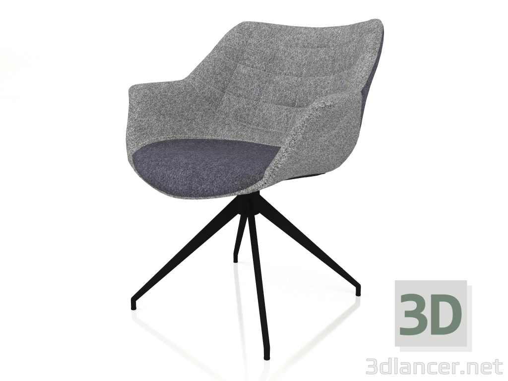 3D modeli Doulton döner sandalye (Gri) - önizleme