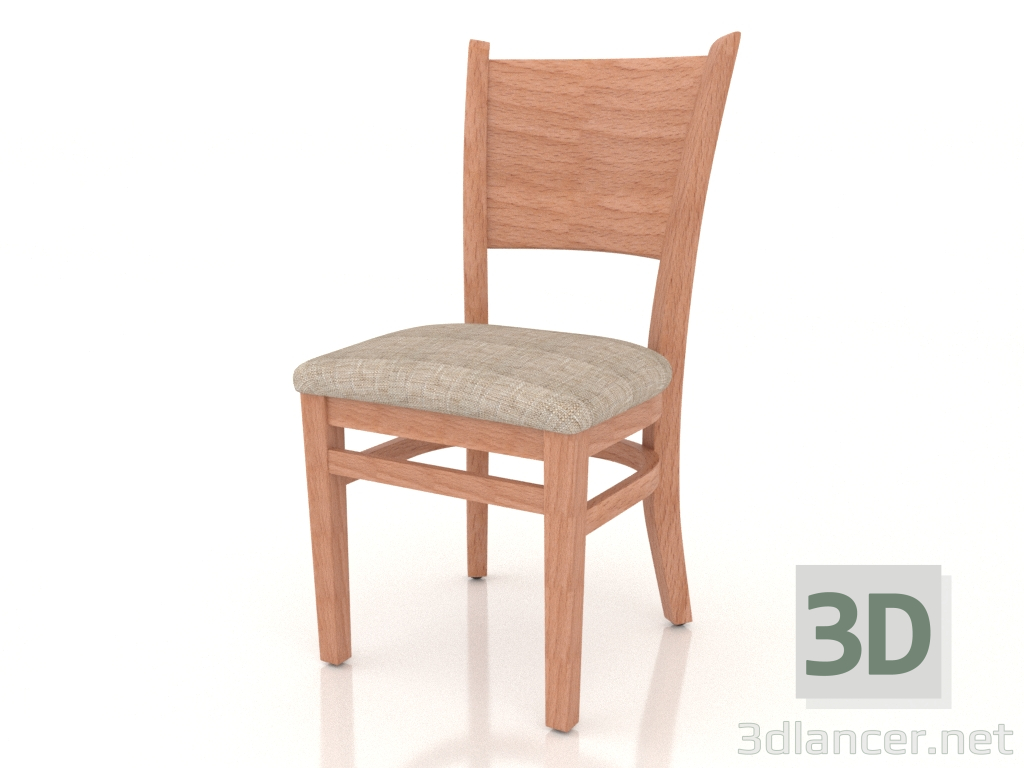 modèle 3D Chaise Bristol (Hêtre naturel) - preview