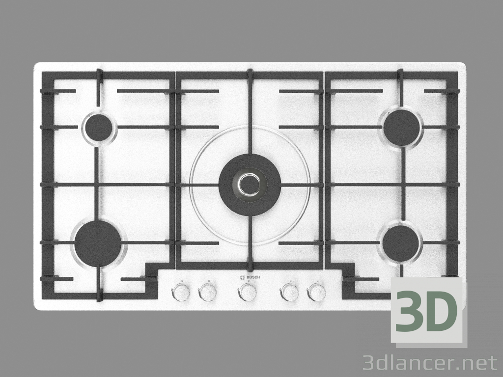 3d модель Вбудована газова плита (панель) PCR915B91A – превью