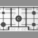 3d model Built-in gas cooker (hob) PCR915B91A - preview