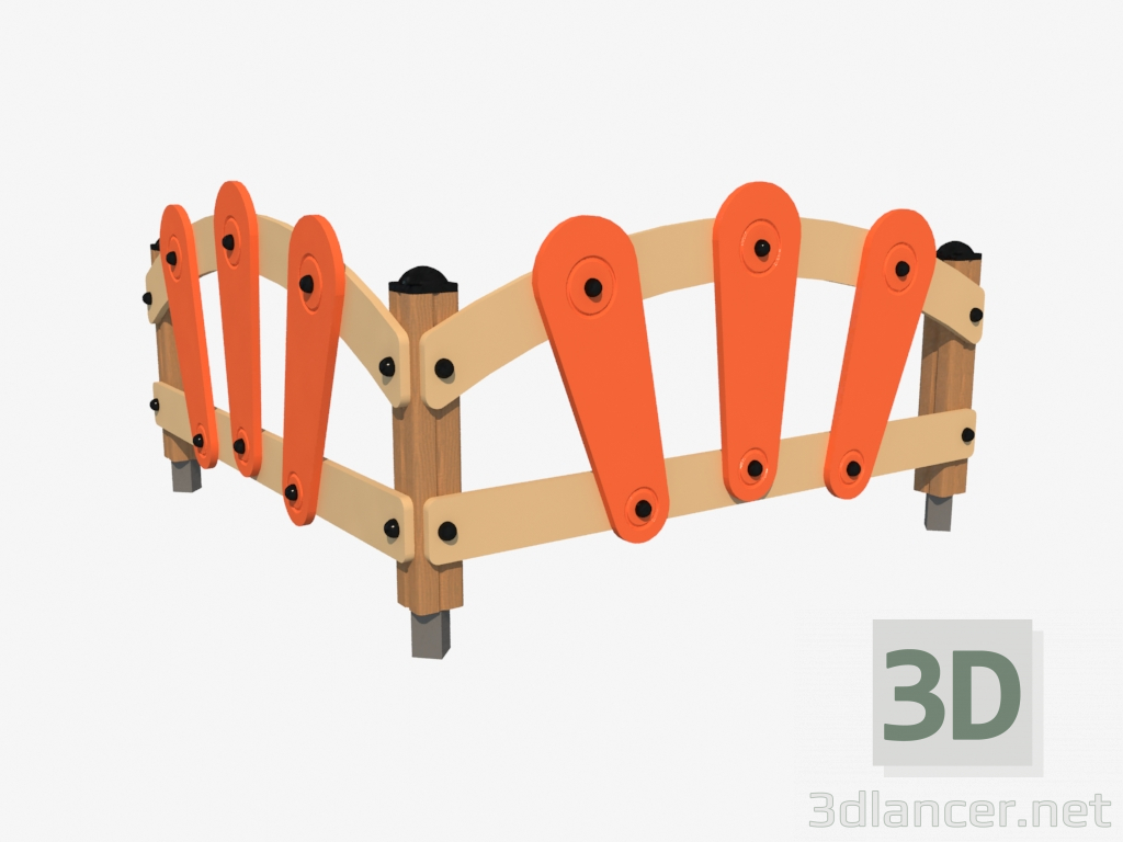 3d модель Ограждение (без стоек) (10013) – превью