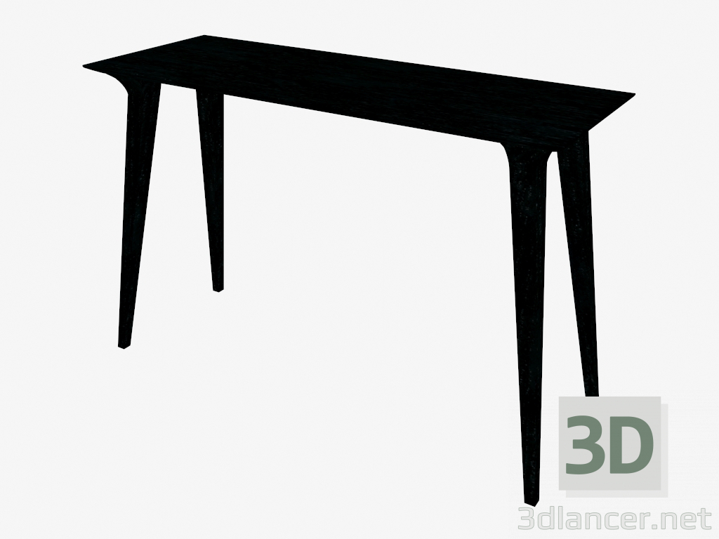 3d model Mesa consola (fresno teñido negro 40x110) - vista previa