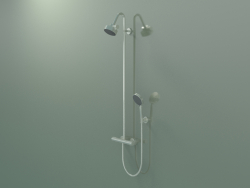 Shower pipe with thermostat and 3jet overhead shower (34640820)