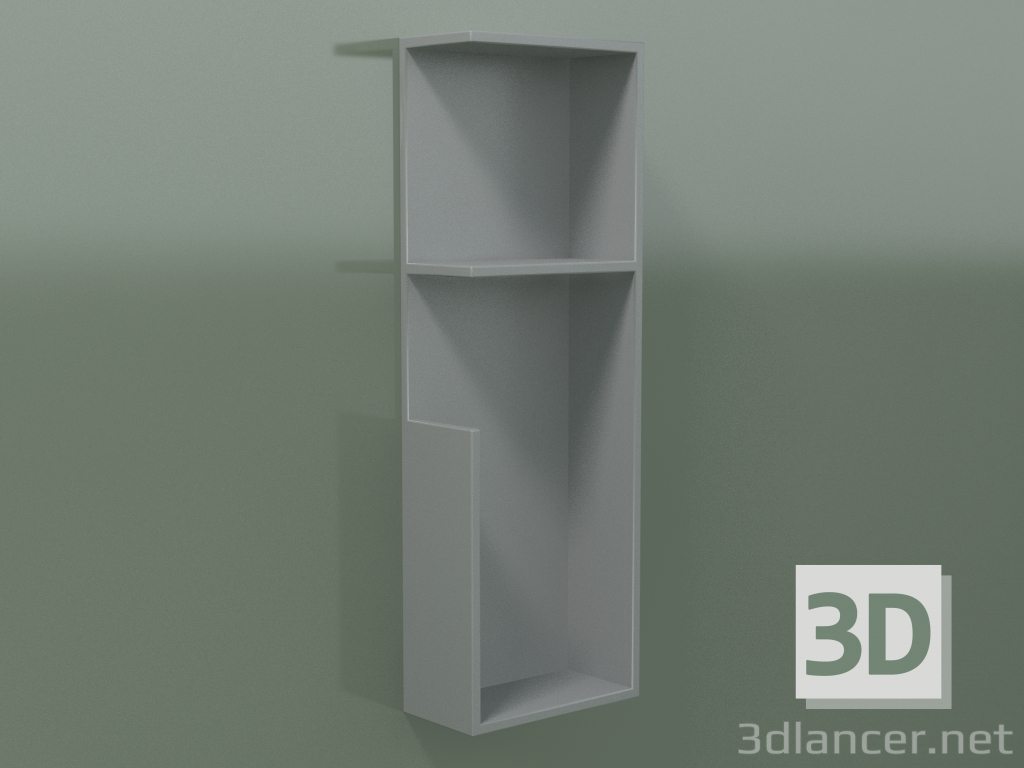 3d model Estante vertical (90U19003, Silver Grey C35, L 24, P 12, H 72 cm) - vista previa