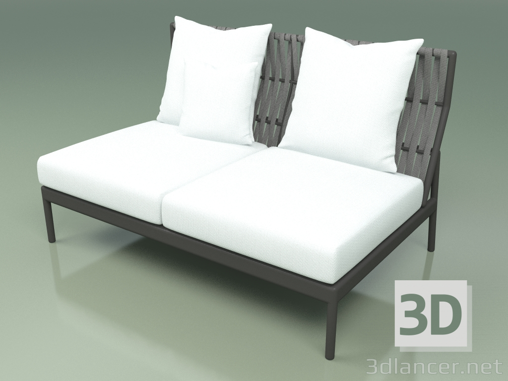 3d model Módulo de sofá central 106 (Belt Grey) - vista previa