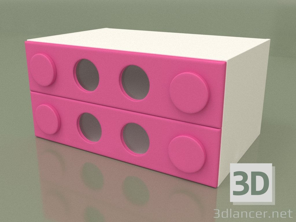 Modelo 3d Cômoda pequena (rosa) - preview