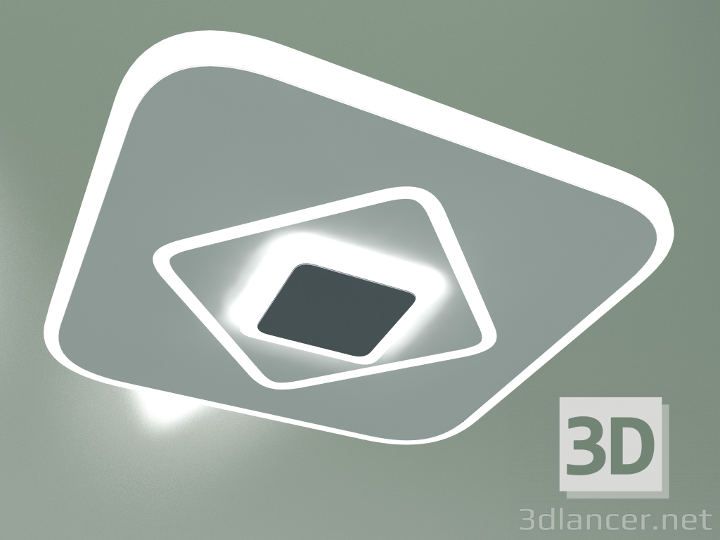 modello 3D Lampada da soffitto a LED Just 90218-1 (bianco-grigio) - anteprima