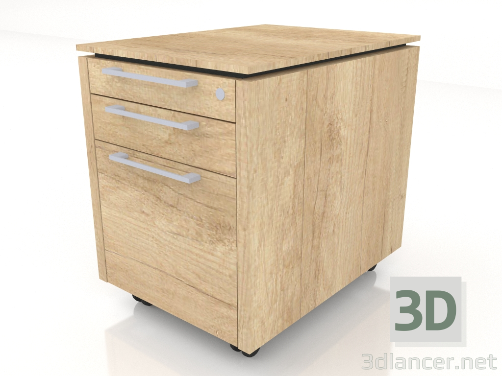 Modelo 3d Pedestal sobre rodas Status XKD12 (452x606x598) - preview