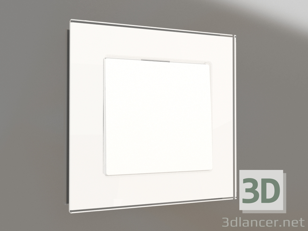 3d model Interruptor de una unidad (blanco mate) - vista previa