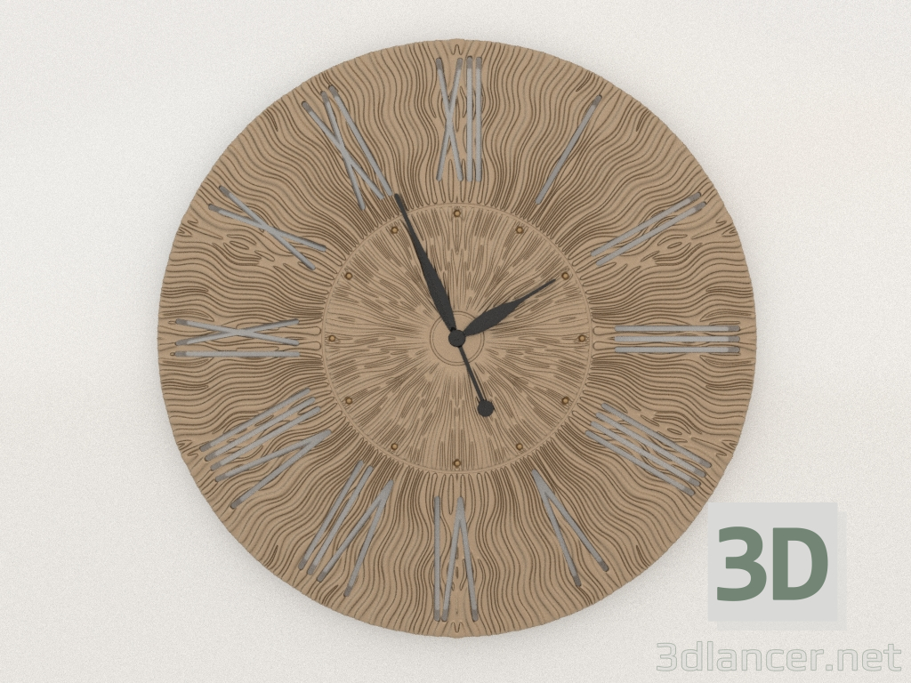 3d model Wall clock TWINKLE (gold) - preview