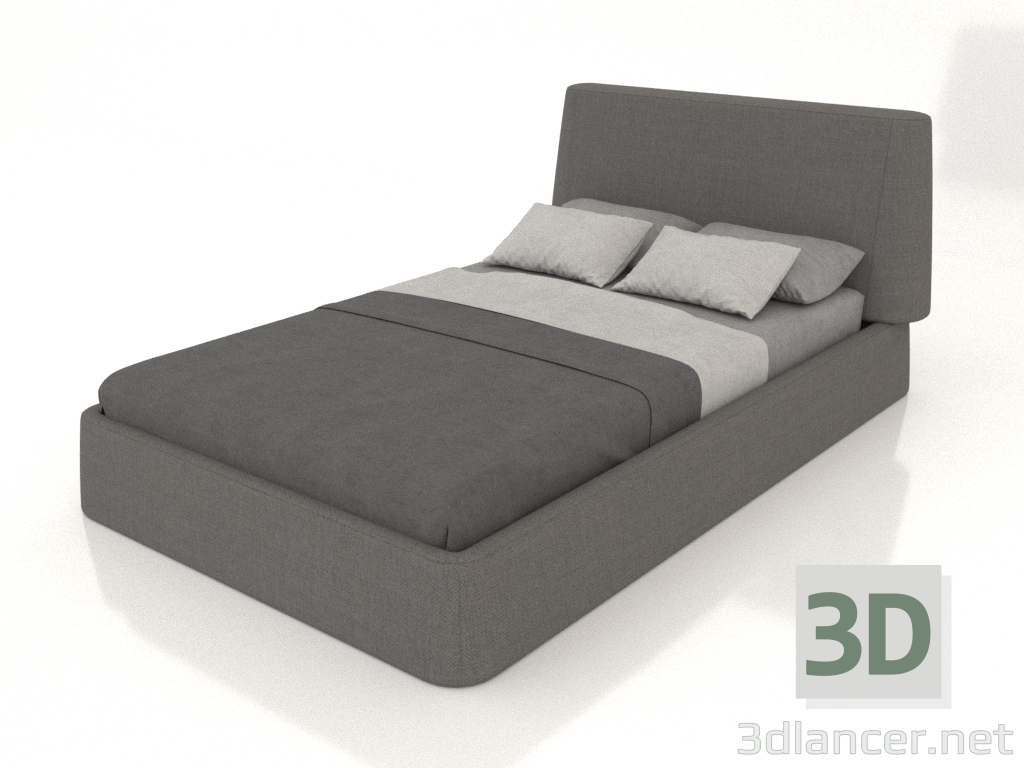 modello 3D Letto matrimoniale Picea 1200 (grigio) - anteprima