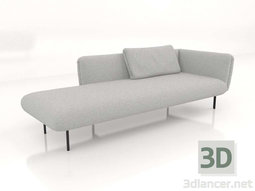 Modelo 3d Chaise longue 225 direita (opção 2) - preview