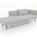 3d model Chaise longue 225 right (option 2) - preview